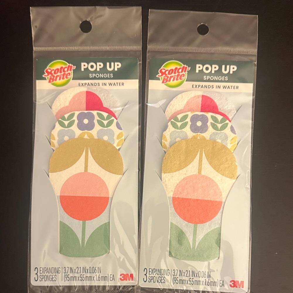 Scotch Brite 6 Pop Up Sponges - Floral Multi-Color